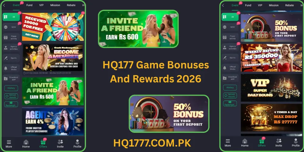 HQ177 Game Bonuses And rewards